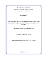 Phân tích và đề xuất các giải pháp hoàn thiện hoạt động logistics của liên doanh việt – nga vietsovpetro tại tp vũng tàu  