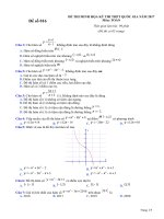 Đề thi minh họa kỳ thi thpt quốc gia có đáp án môn toán năm 2017 mã 16 | Toán học, Đề thi đại học - Ôn Luyện