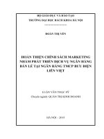 Hoàn thiện chính sách marketing nhằm phát triển dịch vụ ngân hàng bán lẻ tại ngân hàng tmcp bưu điện liên việt  