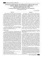 ĐÁNH GIÁ TÌNH TRẠNG BẤT BÌNH ĐĂNG GIỚI Ở VIỆT NAM TRONG NHỮNG NĂM GẦN ĐÂY (2009-2012) TRƯƠNG HỢP TỈNH TRÀ VINH