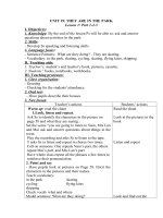 Tải Giáo án Tiếng Anh lớp 3 Unit 19: They are in the park - Lesson 1 - Giáo án điện tử môn Tiếng Anh lớp 3