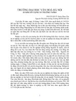 Trường Đại học Văn hóa Hà Nội - 50 năm xây dựng và trưởng thành