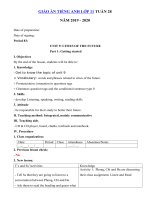 Tải Giáo án tiếng Anh lớp 11 Tuần 28 sách mới - Giáo án điện tử môn tiếng Anh 11 theo tuần