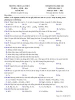 Đề thi học kì 1 môn Hóa học 9 năm 2020-2021 - Trường THCS Gia Thụy