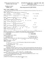 Đề thi học kì 1 môn Toán 6 năm 2020-2021 - Trường THCS Tây Sơn
