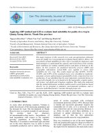 Applying AHP method and GIS to evaluate land suitability for paddy rice crop in Quang Xuong district, Thanh Hoa province