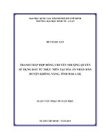 Tranh chấp hợp đồng chuyển nhượng quyền sử dụng đất từ thực tiễn tại tòa án nhân dân huyện krông năng, tỉnh đắk lắk 