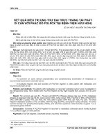 Kết quả điều trị ung thư đại trực tràng tái phát di căn với phác đồ FOLFOX tại Bệnh viện Hữu Nghị