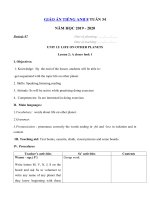 Tải Giáo án tiếng Anh lớp 8 Tuần 34 sách mới - Giáo án điện tử môn tiếng Anh 8 theo tuần