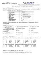 Tải Đề thi học sinh giỏi lớp 7 môn Tiếng Anh có file nghe và đáp án - Đề thi học sinh giỏi cấp huyện môn tiếng Anh lớp 7 năm học 2019 - 2020