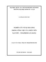 Nghiên cứu về sự hài lòng trong công việc của nhân viên tại VNPT   VINAPHONE an giang 