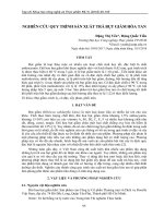 NGHIÊN CỨU QUY TRÌNH SẢN XUẤT TRÀ BỤT GIẤM HÒA TAN