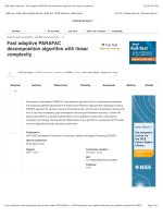 Fast adaptive PARAFAC decomposition algorithm with linear complexity