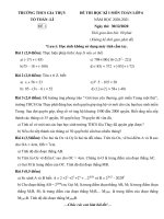 Đề thi học kì 1 môn Toán 6 năm 2020-2021 - Trường THCS Gia Thụy