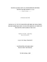 Đánh giá các yếu tố ảnh hưởng đến hiệu quả hoạt động doanh nghiệp khai thác tài nguyên khoáng sản niêm yết trên thị trường chứng khoán việt nam 