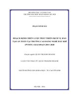 Hoạch định chiến lược phát triển dịch vụ đào tạo an toàn tại trường cao đẳng nghề dầu khí (pvmtc) giai đoạn 2014 – 2020 