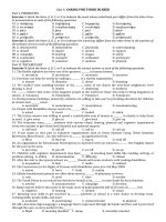 Bài tập trắc nghiệm về caring for those in need môn tiếng anh lớp 11 của giáo viên đỗ bình | Tiếng Anh, Lớp 11 - Ôn Luyện