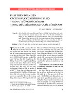Phát triển toàn diện các lĩnh vực của đời sống xã hội theo tư tưởng Hồ Chí Minh trong điều kiện hội nhập quốc tế hiện nay