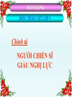 bài Chính tả - Nghe -viết Người chiến sĩ giàu nghị lực, phân biệt tr-ch, ươn-ương | Ngữ văn, Lớp 4 - Ôn Luyện