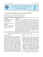 A review of factors influencing learners’ gain of English proficiency