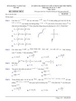 Đề kiểm tra khảo sát có đáp án chi tiết môn toán lớp 12 năm 2017 sở GDĐT hà nội mã 20 | Toán học, Đề thi đại học - Ôn Luyện