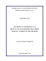 Tác động và ảnh hưởng của dịch vụ vận tải grab đến phát triển kinh tế   xã hội ở thành phố hồ chí minh 