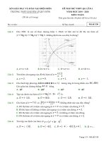 Đề thi thử THPT QG 2020 môn Toán lần 1 trường chuyên Lê Quý Đôn – Điện Biên | Toán học, Đề thi đại học - Ôn Luyện