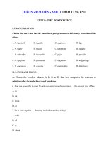 Tải Trắc nghiệm Tiếng Anh lớp 11 Unit 9: The Post Office có đáp án - Bài tập tiếng Anh 11 theo từng Unit có đáp án