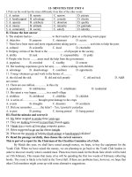 Đề kiểm tra 15 phút unit 4 môn tiếng anh lớp 11 | Tiếng Anh, Lớp 11 - Ôn Luyện