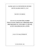 Tái cơ cấu ngành công nghiệp tỉnh an giang trong quá trình hội nhập hiệp định đối tác toàn diện và tiến bộ xuyên thái bình dương (CPTPP) 
