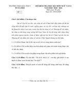 Đề thi học kì 1 môn Ngữ văn 8 năm 2020-2021 - Trường THCS Gia Thụy