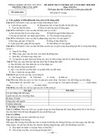 Đề thi học kì 1 môn GDCD 6 năm 2020-2021 có đáp án - Trường THCS Tây Sơn