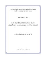 Đẩy mạnh xuất khẩu mặt hàng cá phê việt nam sang thị trường hoa kỳ 