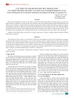 CÁC NHÂN TỐ ẢNH HƯỞNG ĐẾN MỨC ĐỘ HÀI LÒNG CỦA SINH VIÊN ĐỐI VỚI CÔNG TÁC ĐÀO TẠO TẠI KHOA KINH TẾ, LUẬT