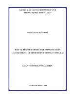 Bảo vệ bên mua trong giao kết hợp đồng mua bán chung cư hình thành trong tương lai 