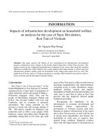 Impacts of infrastructure development on household welfare - an analysis for the case of Ngoc Hoi district, Kon Tum of Vietnam