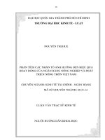 Pháp luật về thế chấp quyền đòi nợ để bảo đảm thực hiện nghĩa vụ trả nợ của bên vay tại các ngân hàng thương mại 