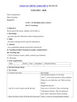 Tải Giáo án tiếng Anh lớp 11 Tuần 23 sách mới - Giáo án điện tử môn tiếng Anh 11 theo tuần