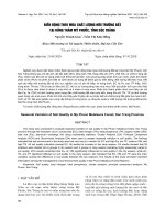 Biến động theo mùa chất lượng môi trường đất tại rừng tràm Mỹ Phước, tỉnh Sóc Trăng