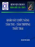 Khảo sát chức năng thất trái >> Tải PDF