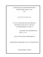 Các yếu tố ảnh hưởng đến quyết định mua phân bón đầu trâu NPK của nông dân các tỉnh bình phước và long an 