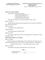 Đề thi học kì 1 môn Ngữ văn 7 năm 2020-2021 có đáp án - Phòng GD&ĐT huyện Đông Hưng