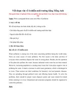 Tải Viết đoạn văn về ô nhiễm môi trường bằng Tiếng Anh - Viết đoạn văn về bảo vệ môi trường bằng Tiếng Anh