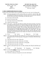 Đề thi học kì 1 môn GDCD 8 năm 2020-2021 - Trường THCS Gia Thụy