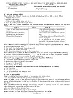 Đề thi học kì 1 môn GDCD 7 năm 2020-2021 có đáp án - Trường THCS Tây Sơn