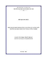 Một số giải pháp nhằm nâng cao năng lực giảng viên trường đại học kinh tế kỹ thuật công nghiệp 