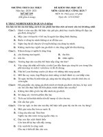 Đề thi học kì 1 môn GDCD 7 năm 2020-2021 - Trường THCS Gia Thụy