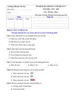 Đề kiểm tra môn tin học lớp 3 cuối kỳ I_Năm học 2019-2020
