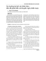 Xu hướng du lịch cá nhân hóa - tiền đề phát triển và khuyến nghị chiến lược