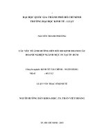 Các yếu tố ảnh hưởng đến rủi ro kinh doanh các doanh nghiệp ngành mực in tại tp  HCM 